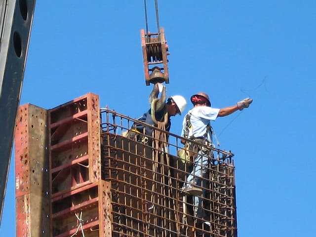 Skilled worker on an active jobsite